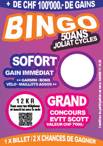 BINGO 50 ans Joliat Cycles